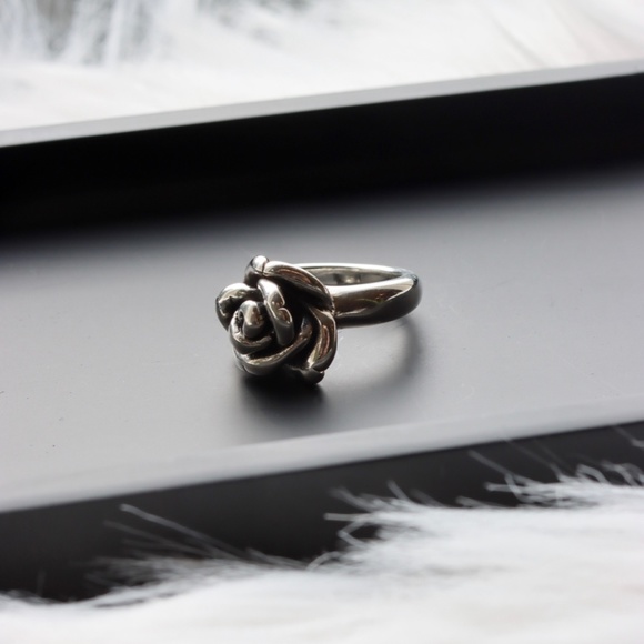 Sterling Silver Rose Ring - Picture 2 of 2